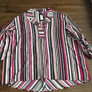 72HR⏳Free Shipping📦 Jones New York stripe  tunic 3X NWT